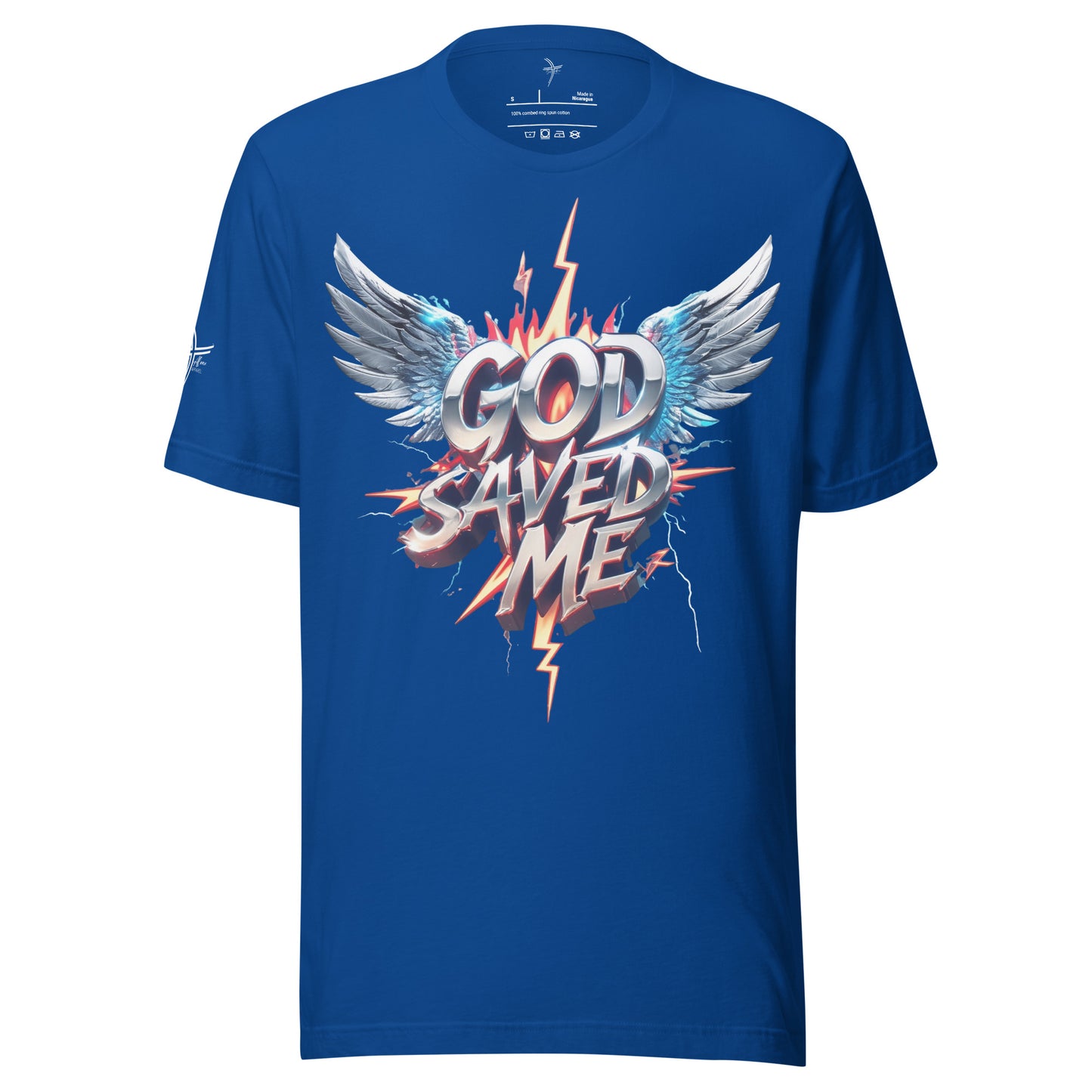 God Saved Me Graphic Tee True Royal God Alone Apparel Christian streetwear