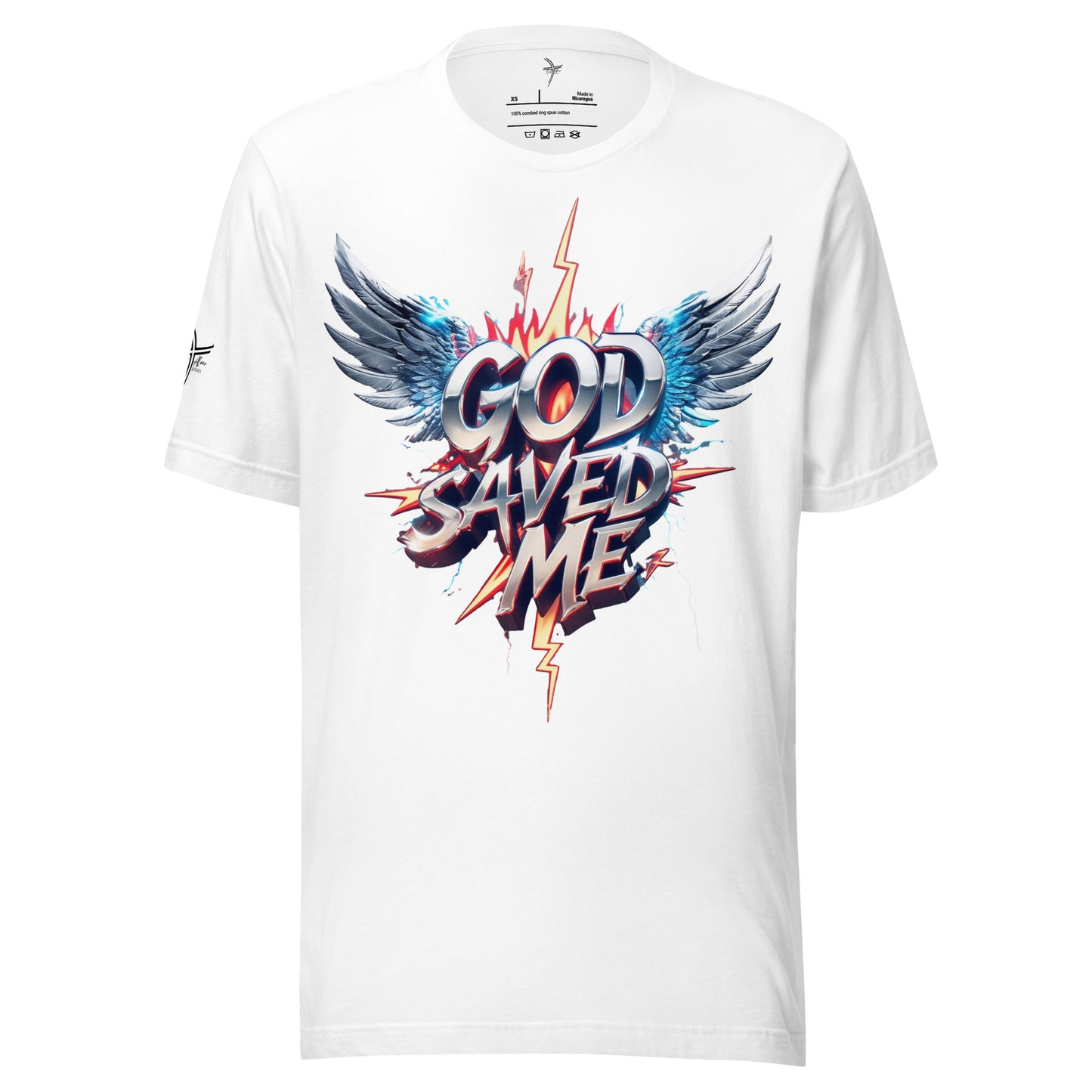 God Saved Me Graphic Tee White God Alone Apparel faith apparel