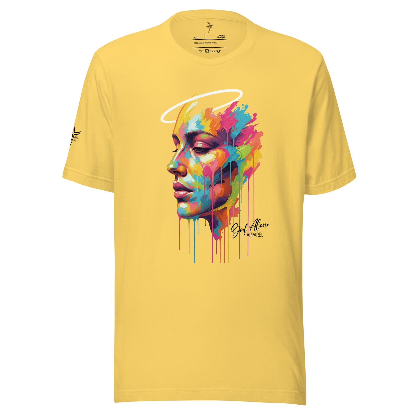 Glorified Tee Yellow God Alone Apparel faith graphic tee